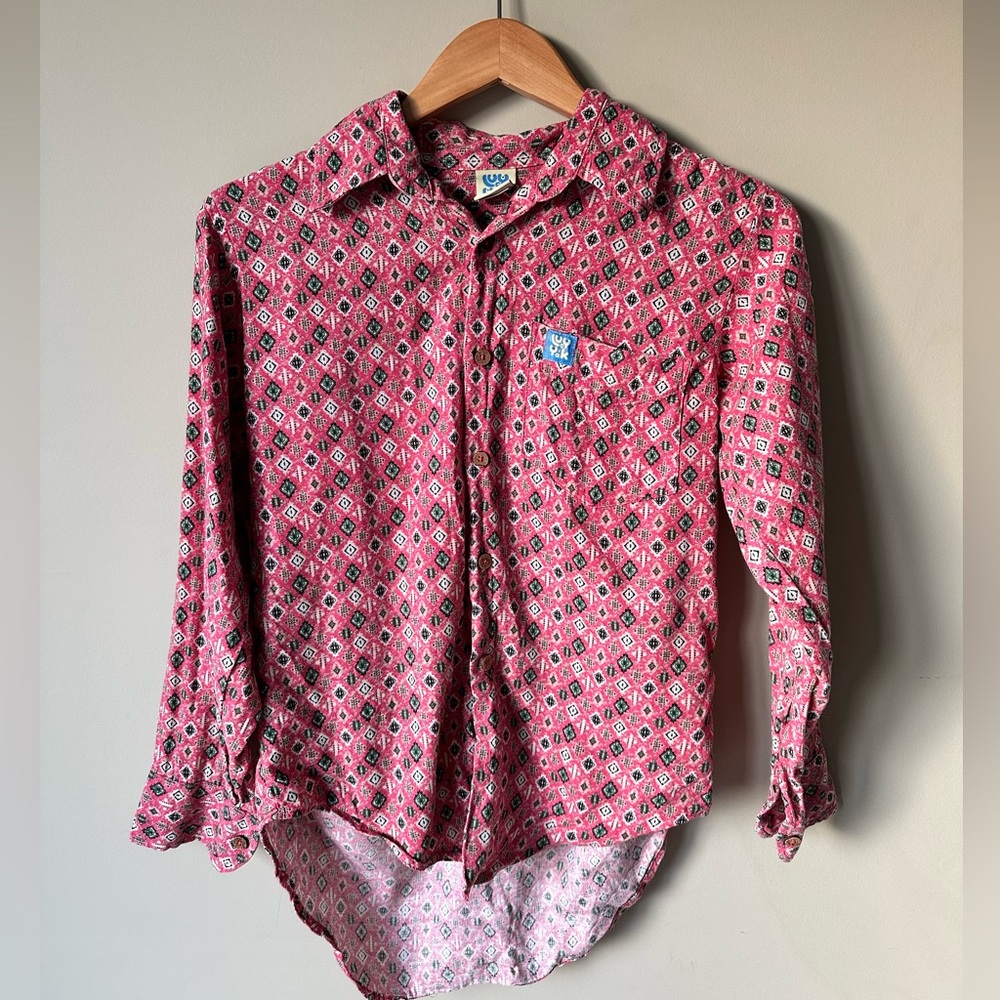 Lucy & Yak Organic Cotton Button Unisex Button Up Size Small